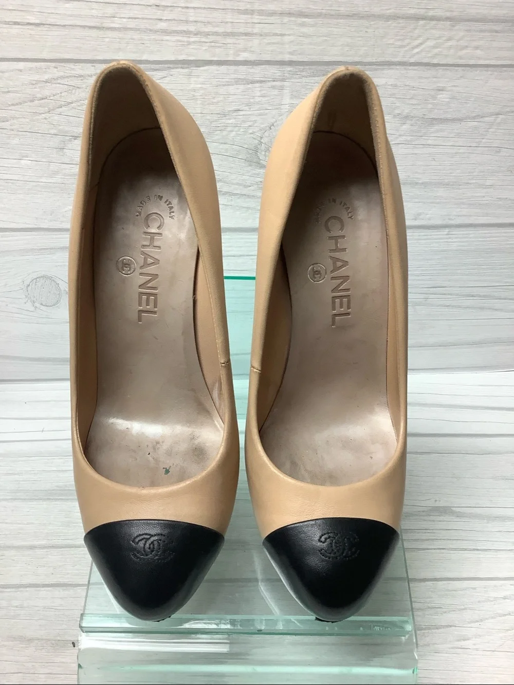 CHANEL two-tone pumps